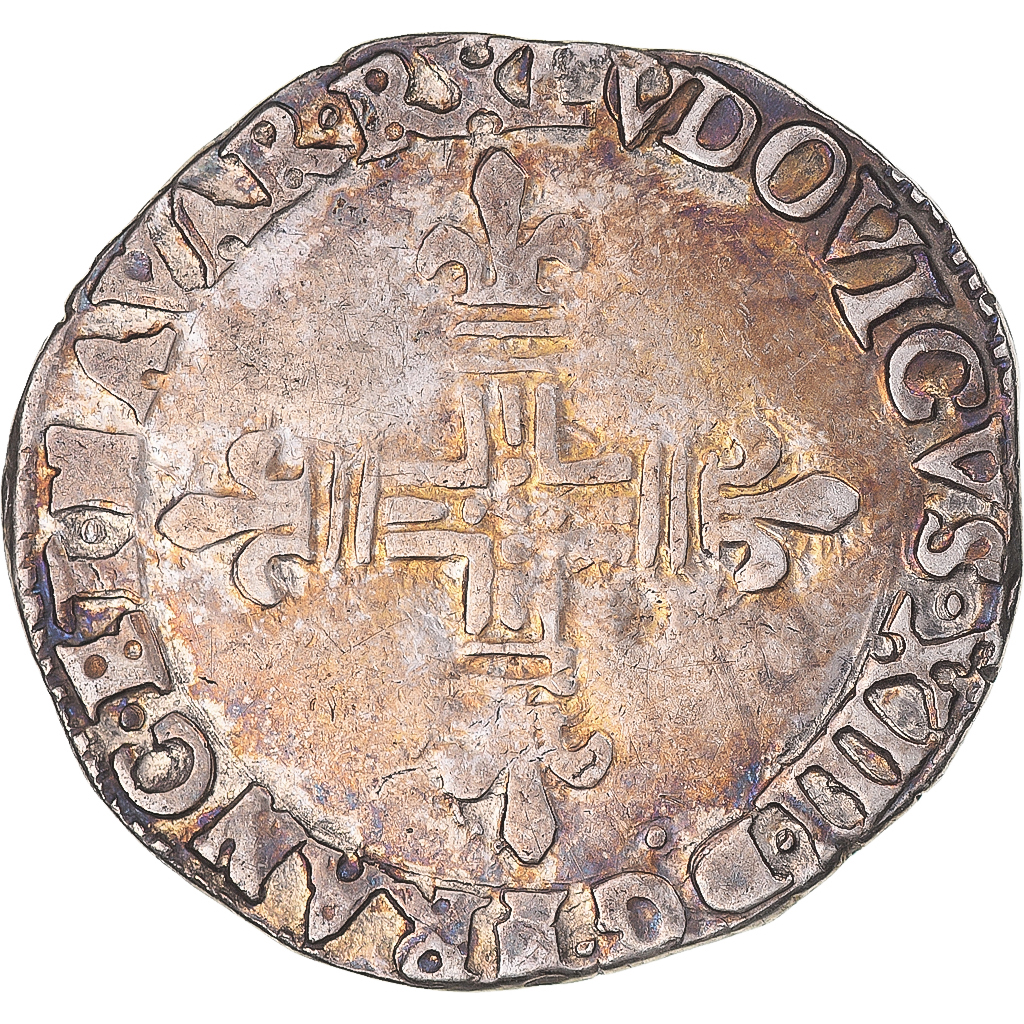 Coin, France, Louis XIII, 1/4 d'écu de Navarre, 1613, Saint-Palais, VF