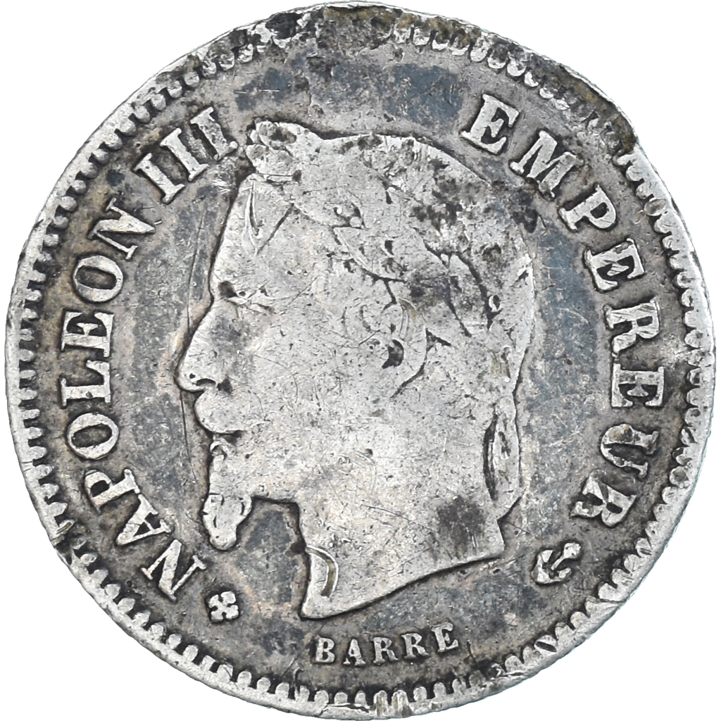 Coin, France, Napoleon III, 20 Centimes, 1867, Strasbourg, , Silver