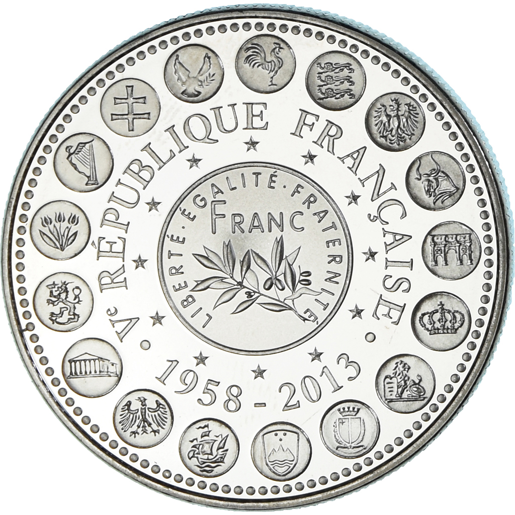 France, Medal, L'Europe des XXVII, Veme République, 2013, , Copper-nickel