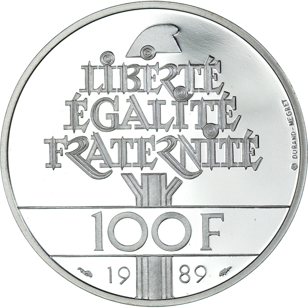 Coin, France, Droits de l'Homme, 100 Francs, 1989, Monnaie de Paris, BE