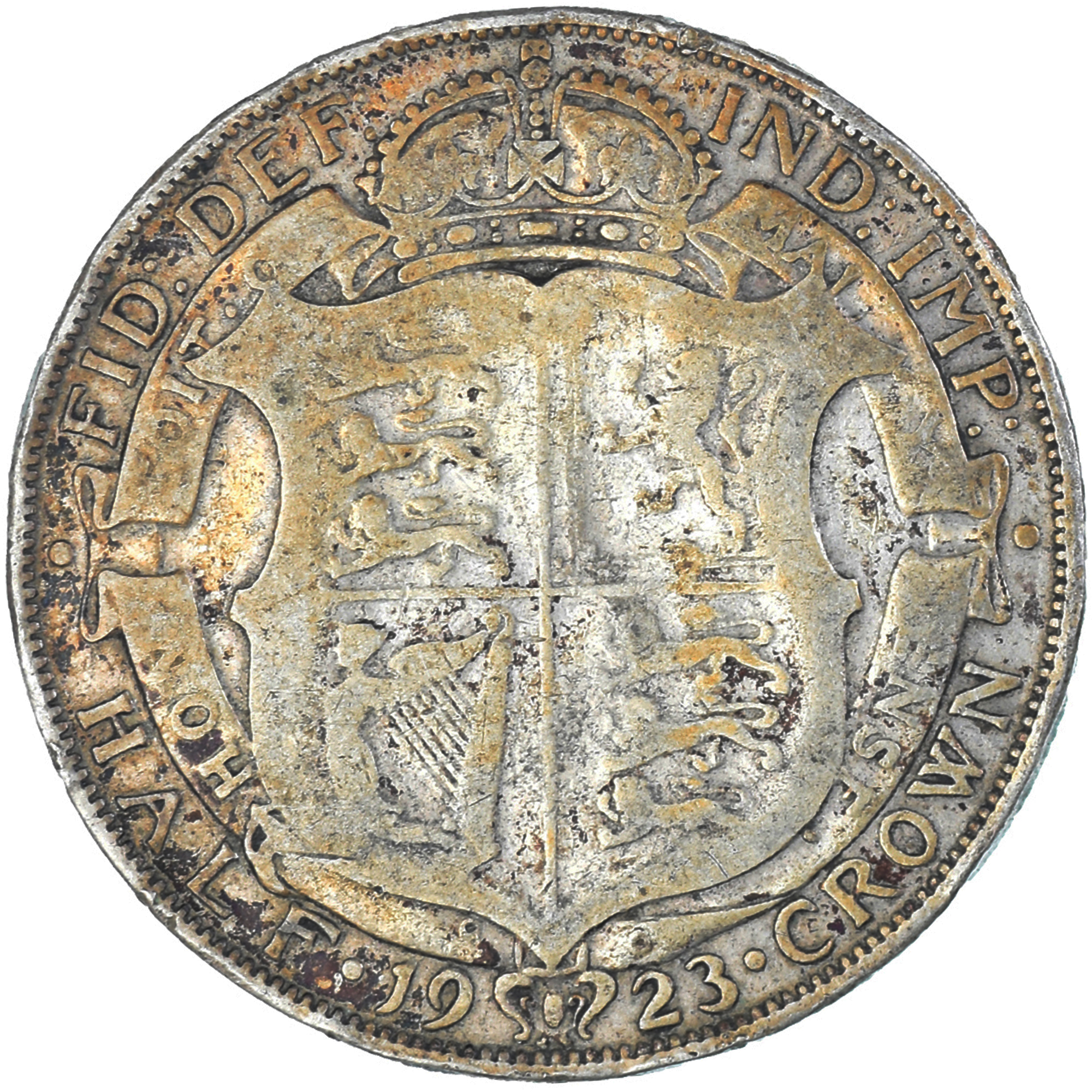Coin, Great Britain, George V, 1/2 Crown, 1923, , Silver, KM:818.2
