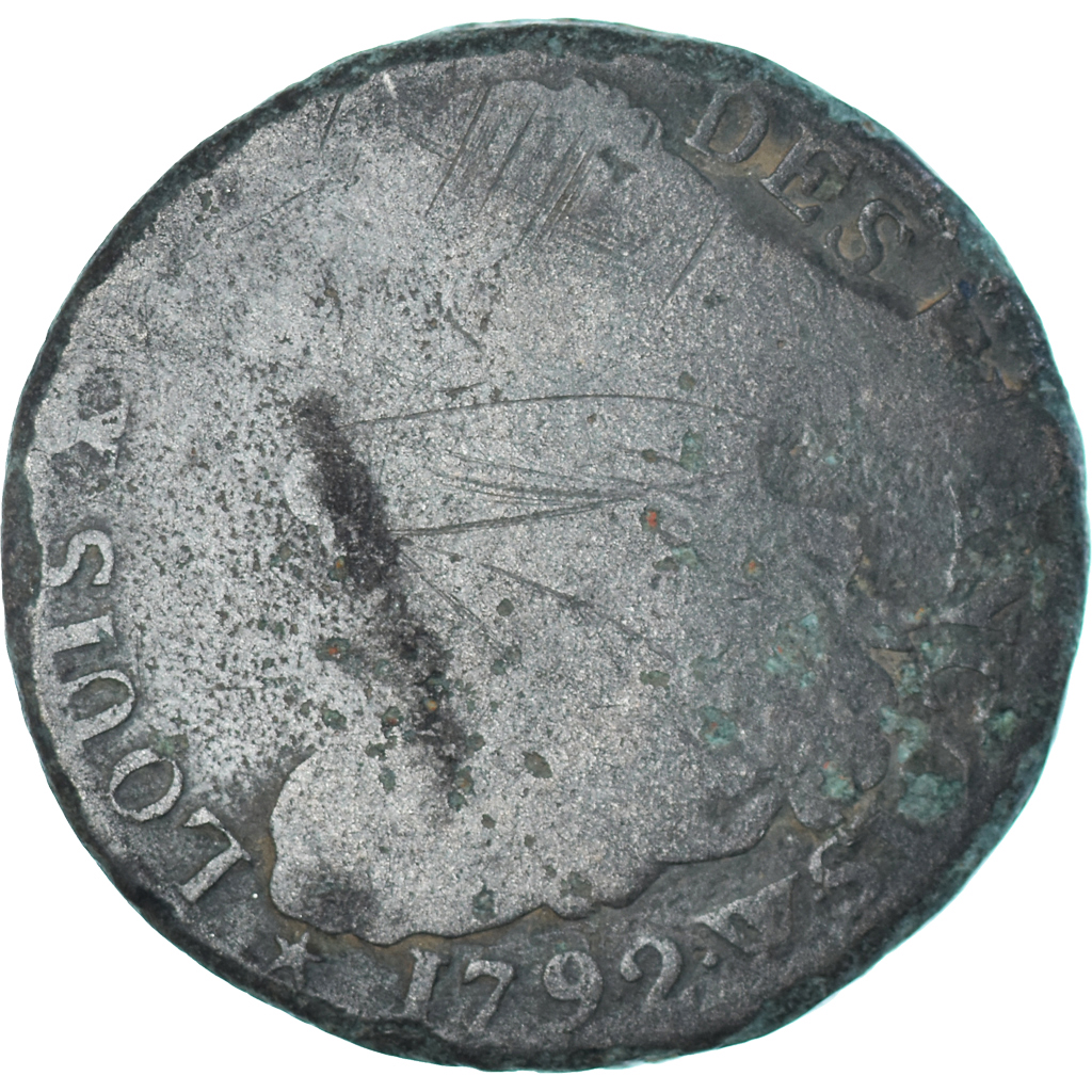 Coin, France, Louis XVI, 2 Sols, 1792, Lille, , Métal de cloche
