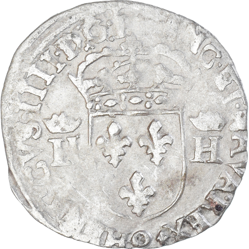 Coin, France, Henri IV, Douzain aux deux H, 1593, Clermont-Ferrand, 5th type