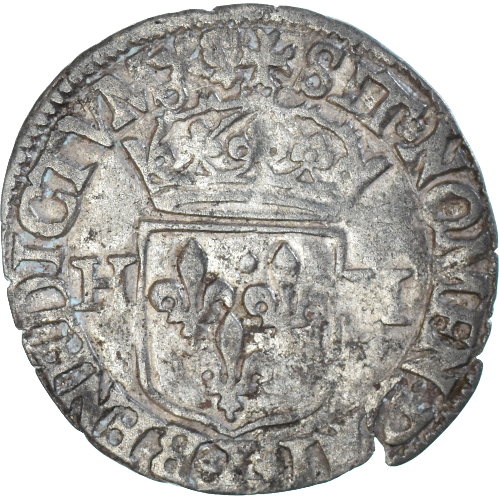 Coin, France, Henri IV, Douzain aux deux H, 1594, Bayonne, 3rd type, 