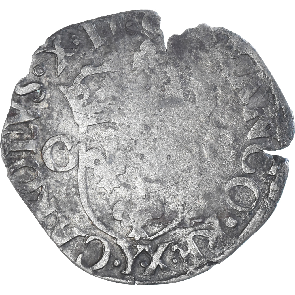 Coin, France, Charles X, Douzain, 1590, Bourges, 2nd type, , Billon