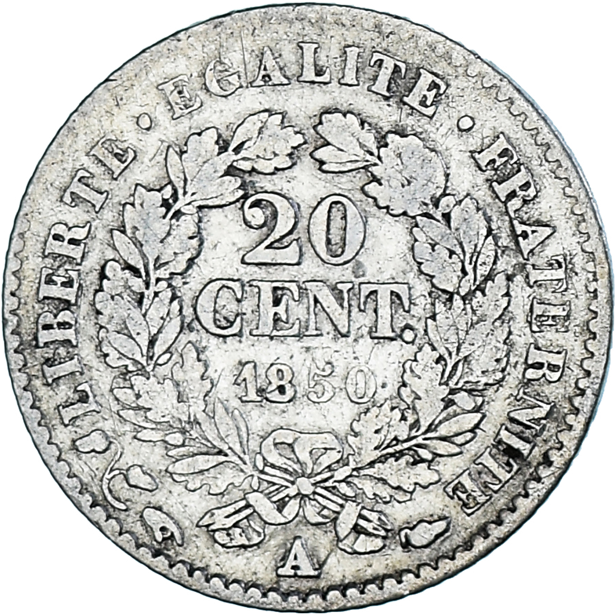 Coin, France, Cérès, 20 Centimes, 1850, Paris, , Silver, KM:758.1