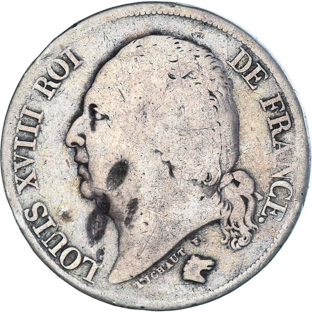 Coin, France, Louis XVIII, 2 Francs, 1823, Paris, , Silver, KM:710.1