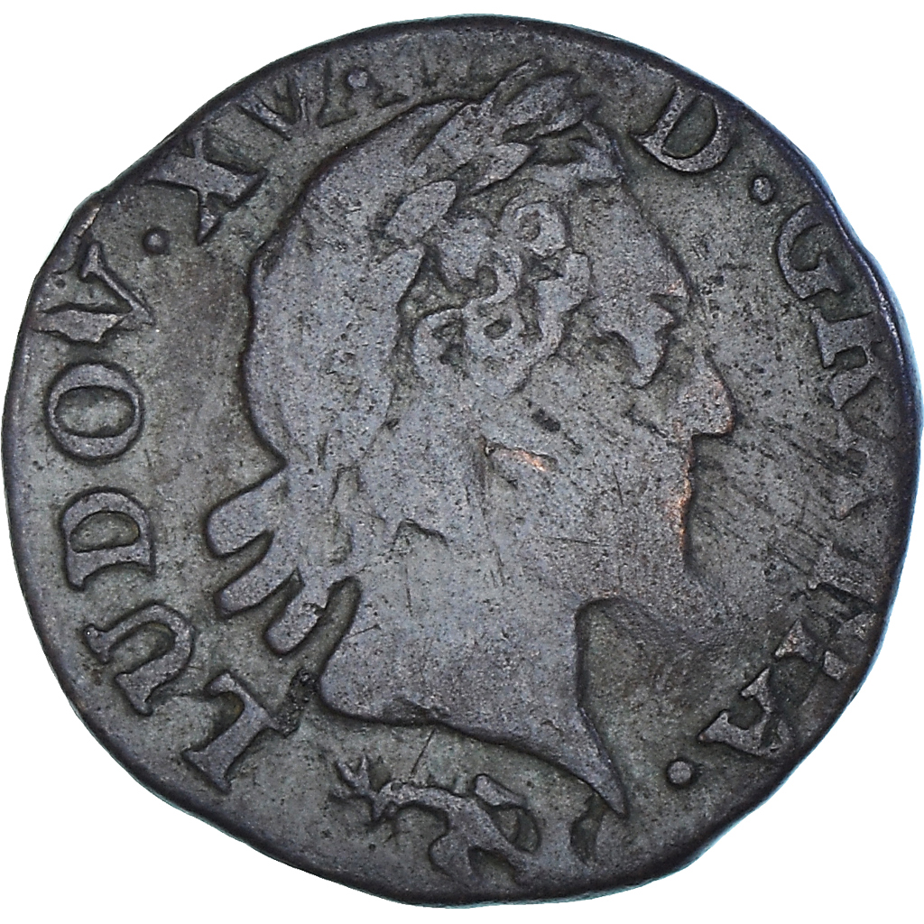 Coin, France, Louis XV, 1/2 Sol à la vieille tête, 1769, Besançon, 