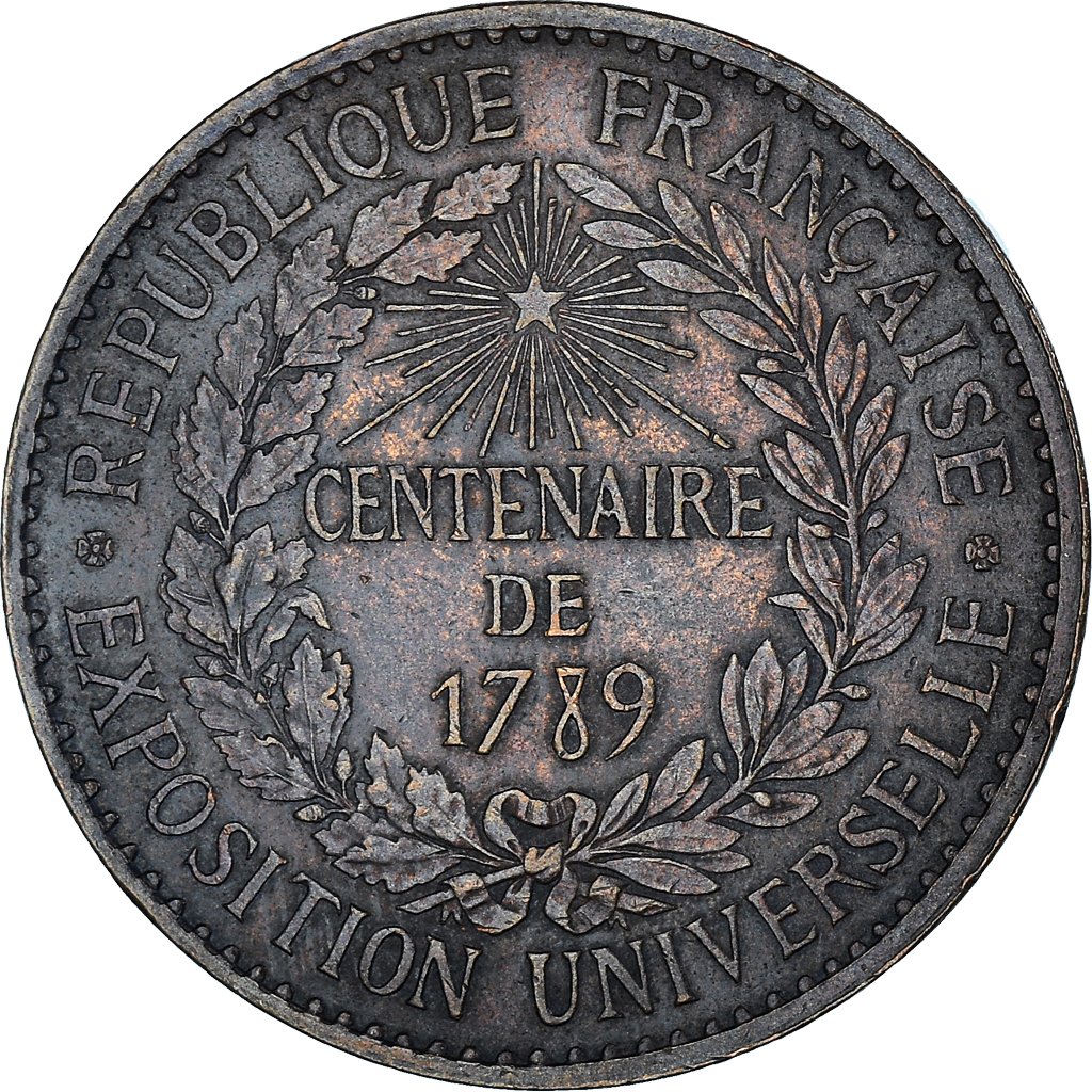France, Token, Centenaire de la Révolution, Exposition Universelle, Paris