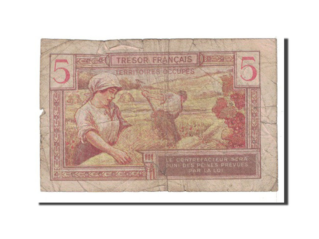 Banknote, France, 5 Francs, 1947, Undated, VF(30-35), Fayette:VF29.1, KM:M6a