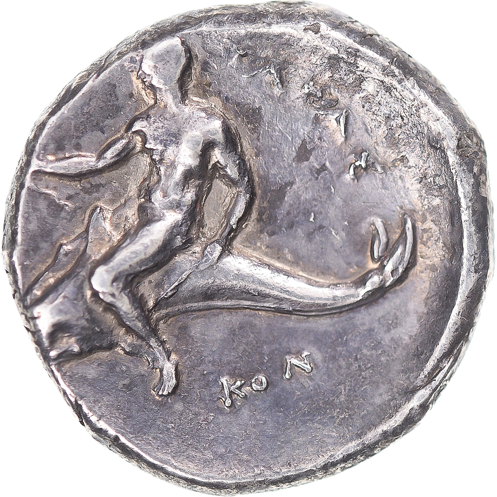 Coin, Calabria, Nomos, ca. 332-302 BC, Tarentum, EF, Silver, HGC:1-808