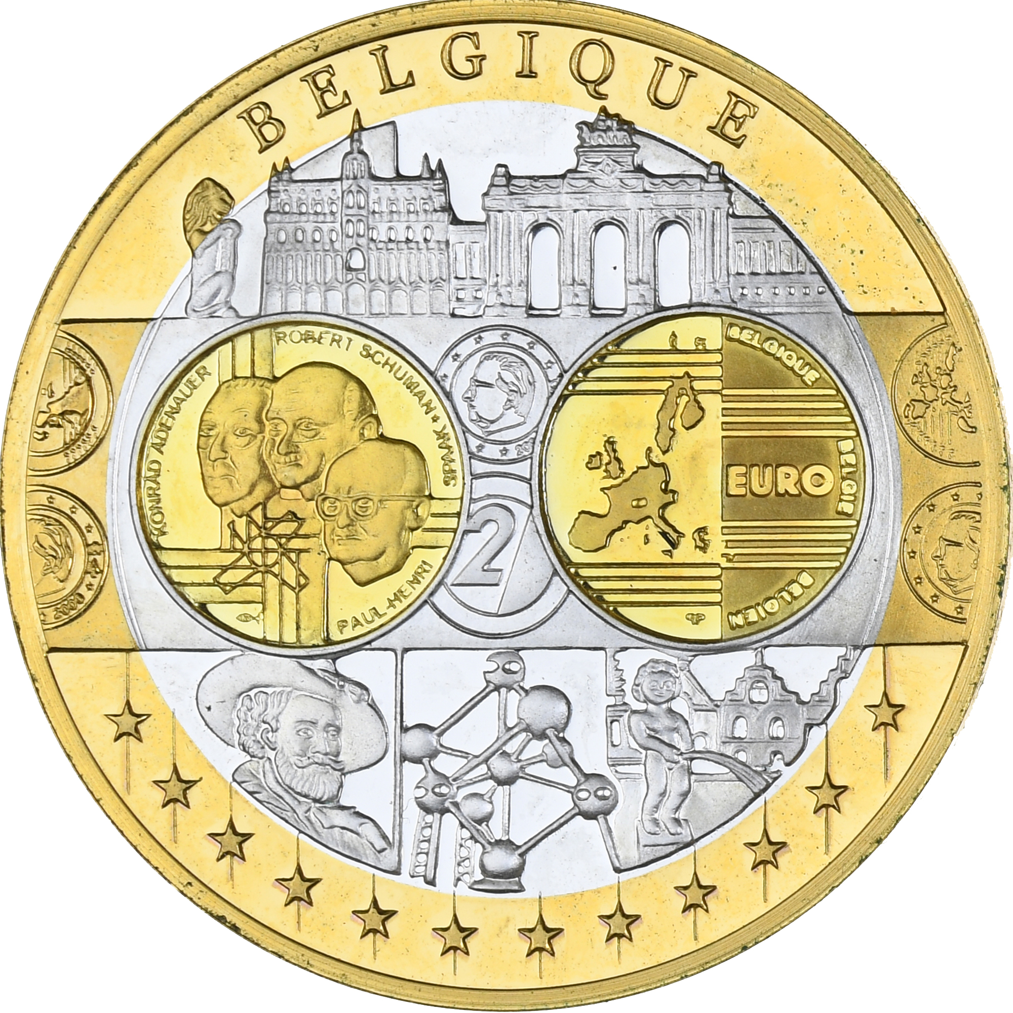 Belgium, Medal, L'Europe, Belgique, , Silver