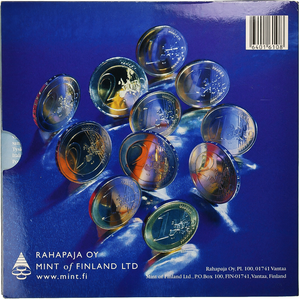 Finnland, Set 1 ct. - 2 Euro + Token, 2002, Vantaa, FDC, STGL