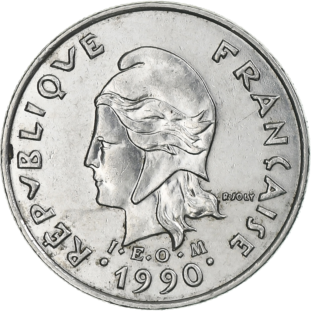 Coin, New Caledonia, 10 Francs, 1990, , Nickel