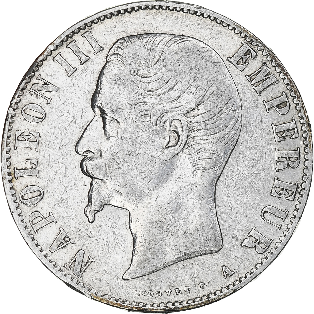 France, Napoleon III, 5 Francs, 1856, Paris, , Silver, KM:782.1