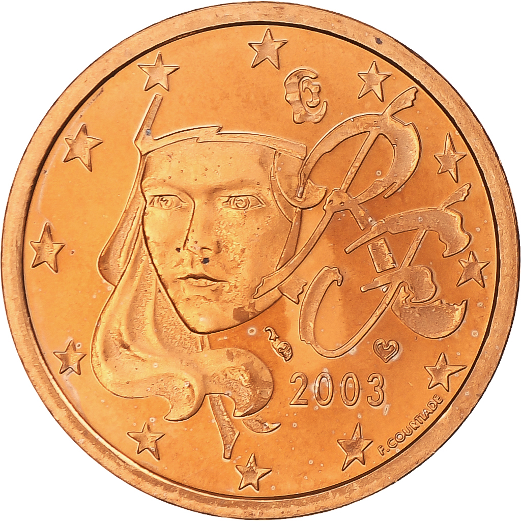Frankreich, 5 Euro Cent, 2003, Paris, Proof / BE, STGL, Coppered Steel