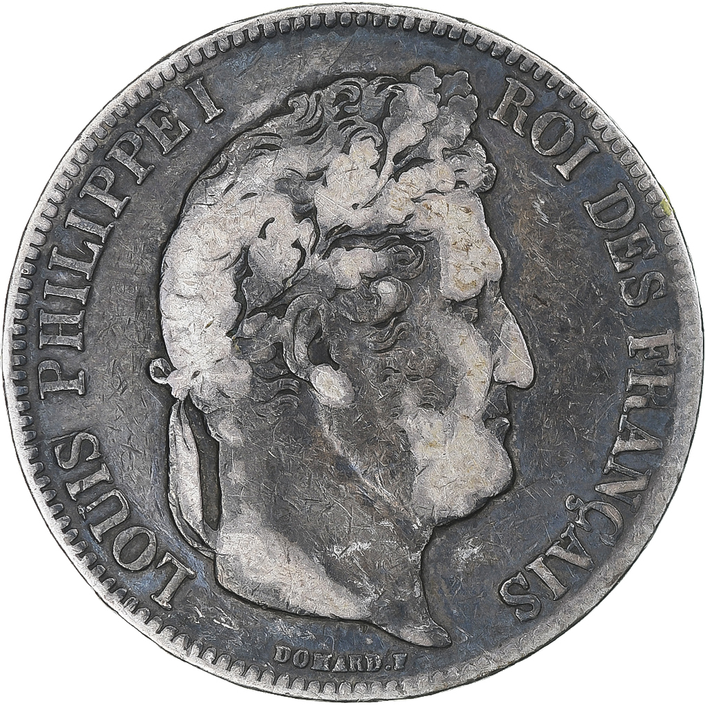 France, Louis-Philippe, 5 Francs, 1835, Lyon, , Silver, Gadoury:678