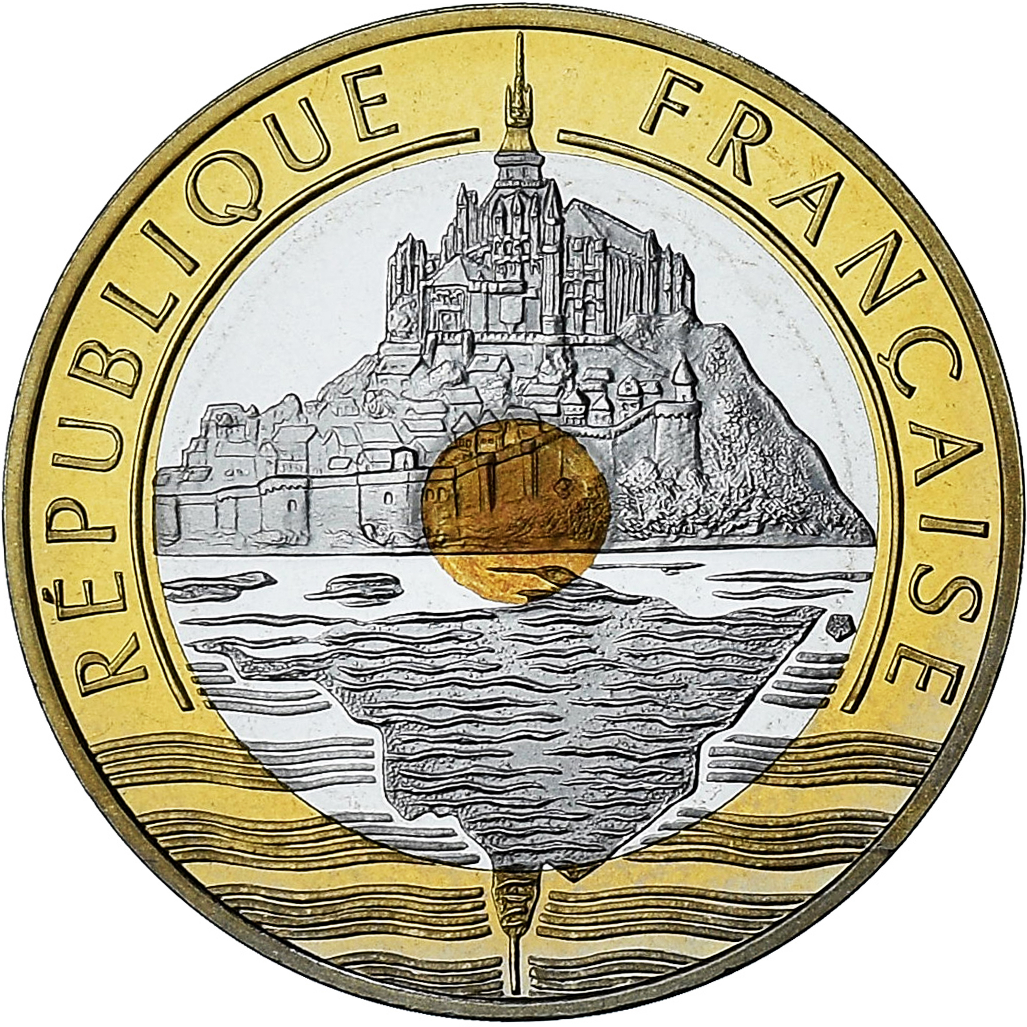 France, Mont Saint Michel, 20 Francs, 2001, Paris, Série BE, 