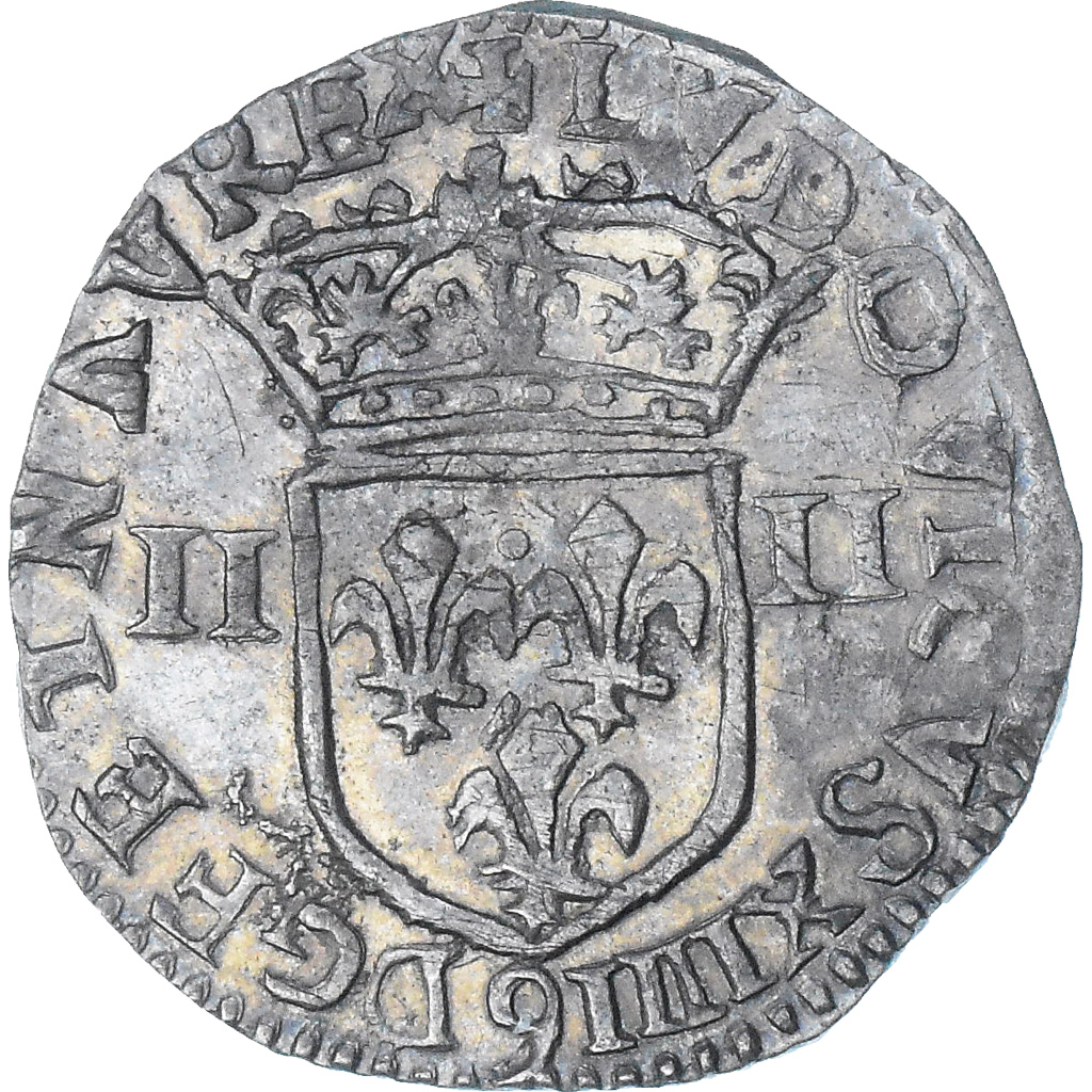 Frankrijk, Louis XIV, 1/4 Ecu, 1644, Rennes, ZF+, Zilver, Gadoury:136a
