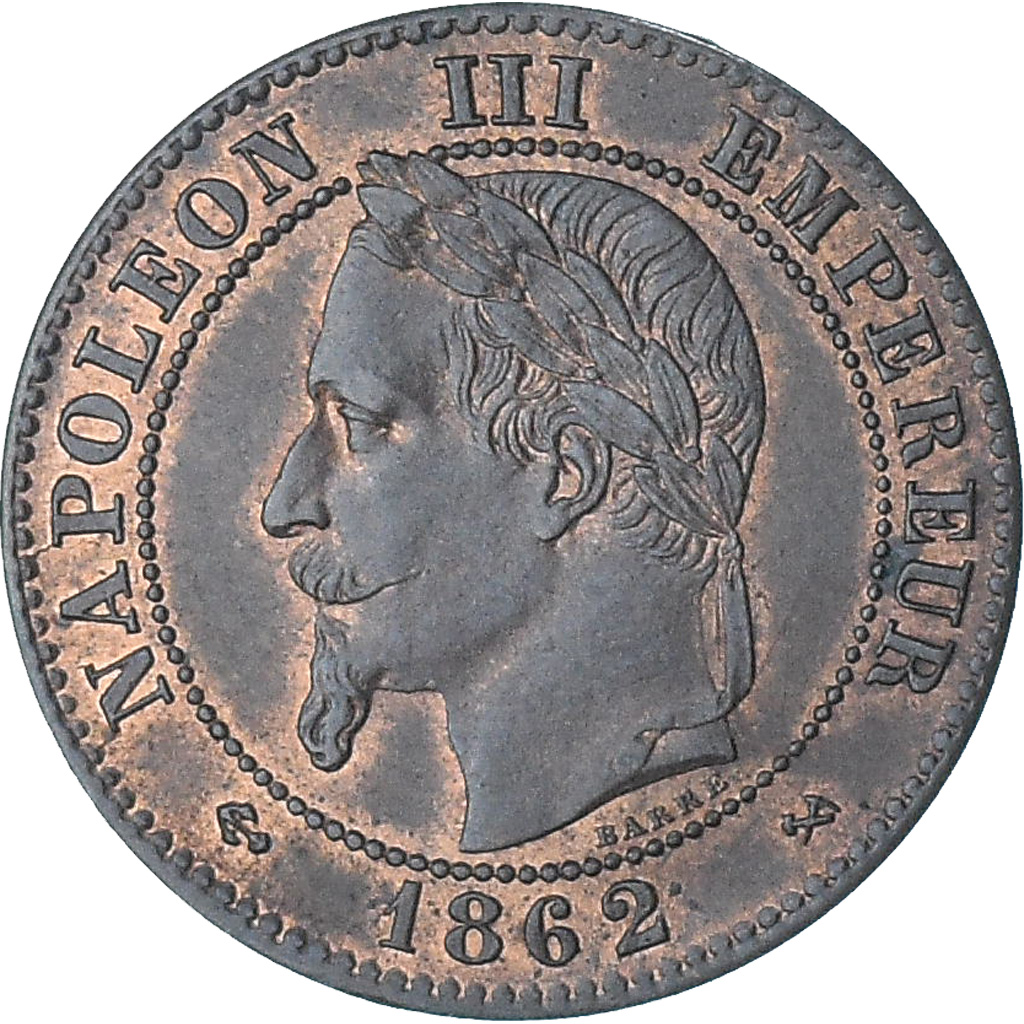 France, Napoleon III, 2 Centimes, 1862, Bordeaux, , Bronze, KM:796.6