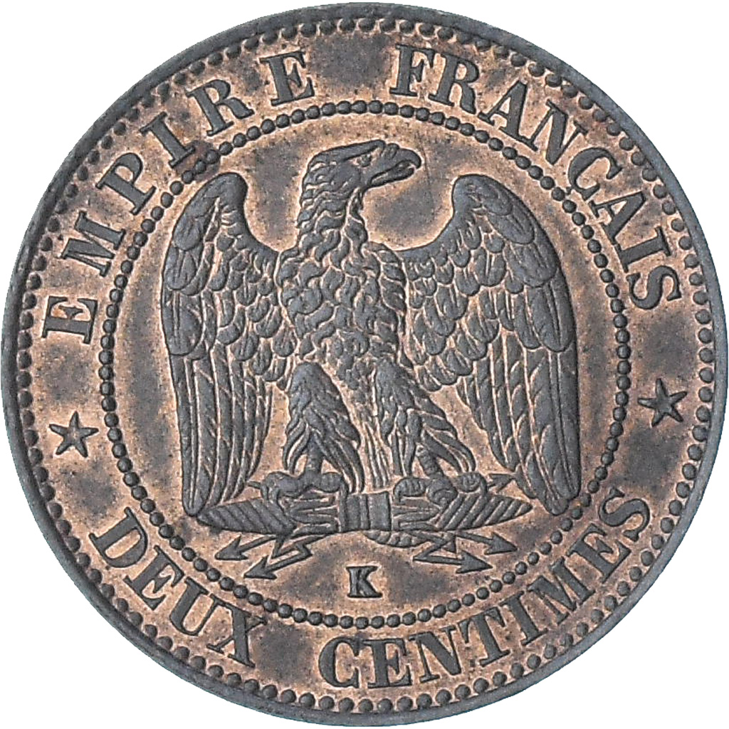 France, Napoleon III, 2 Centimes, 1862, Bordeaux, , Bronze, KM:796.6