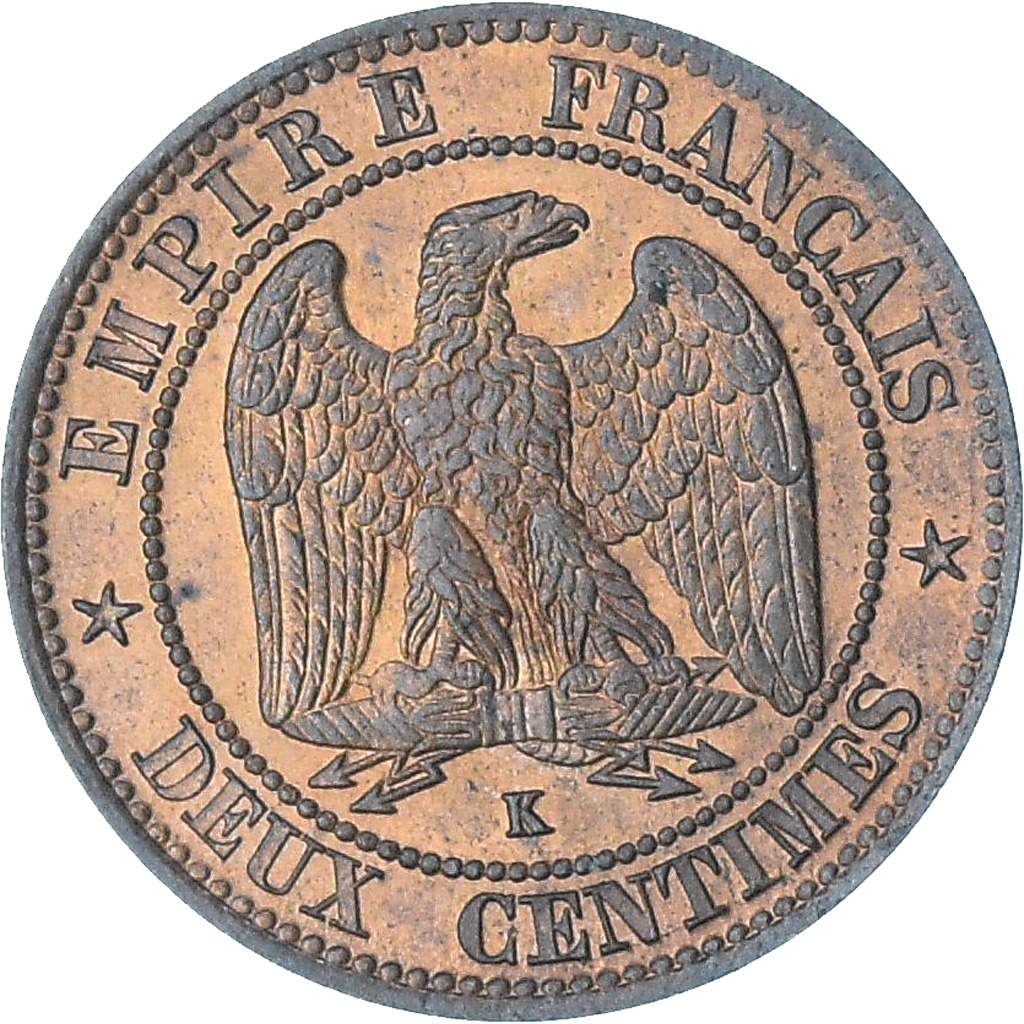 France, Napoleon III, 2 Centimes, 1862, Bordeaux, , Bronze, KM:796.6