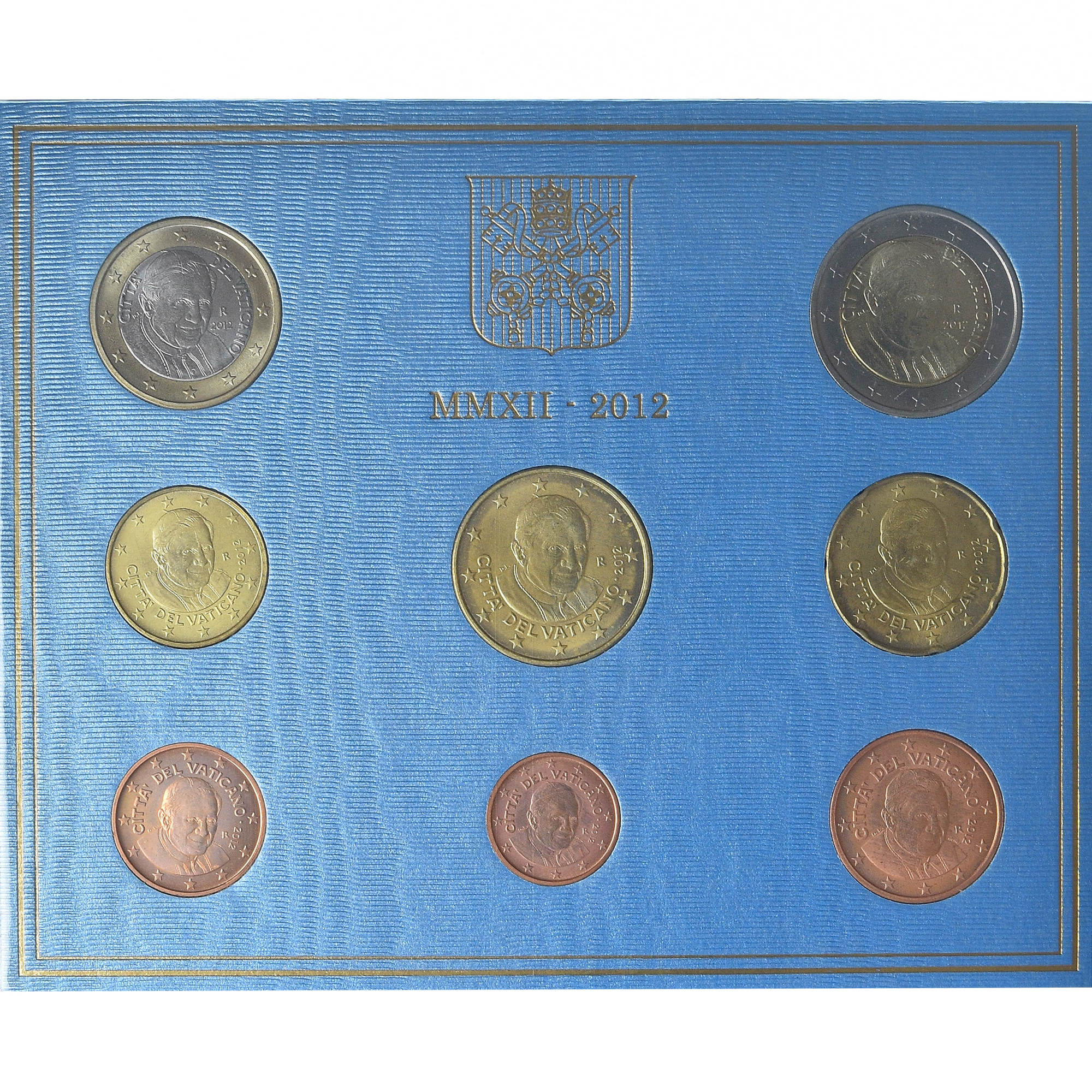 Vatikan, Pape Benoit XVI, Set 1 ct. - 2 Euro, 2012, Rome, STGL