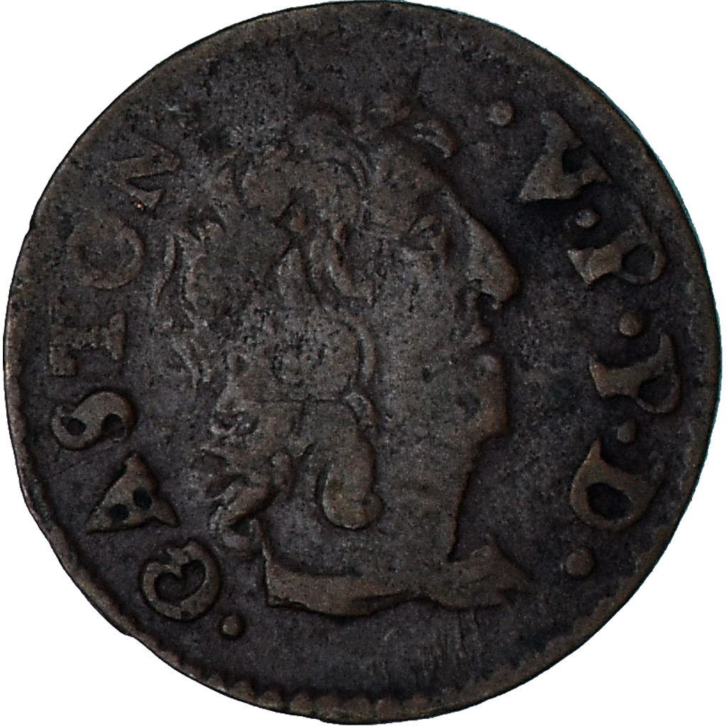 Principality of Dombes, Gaston d'Orléans, Denier Tournois, 1652, Trévoux
