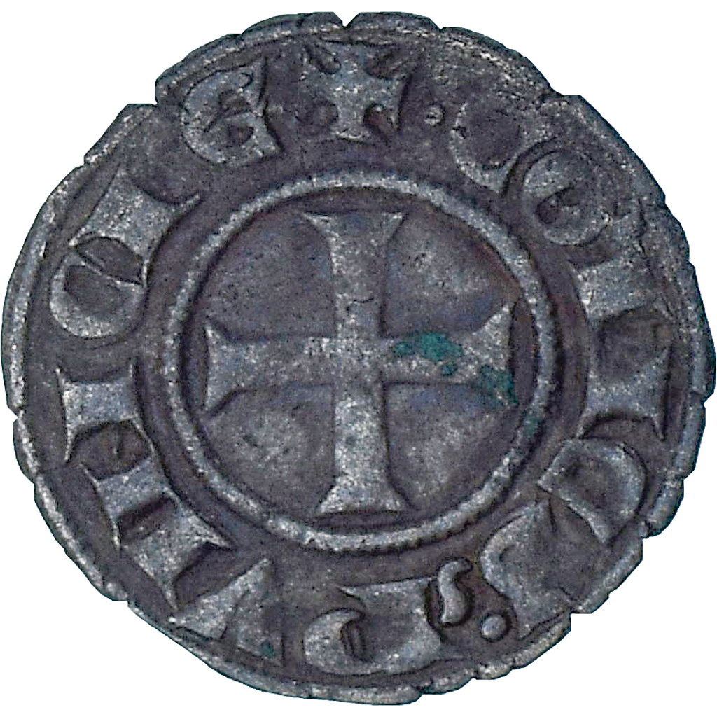 France, Comté d'Anjou, Charles I d'Anjou, Obole coronat, 1245-1285, Saint