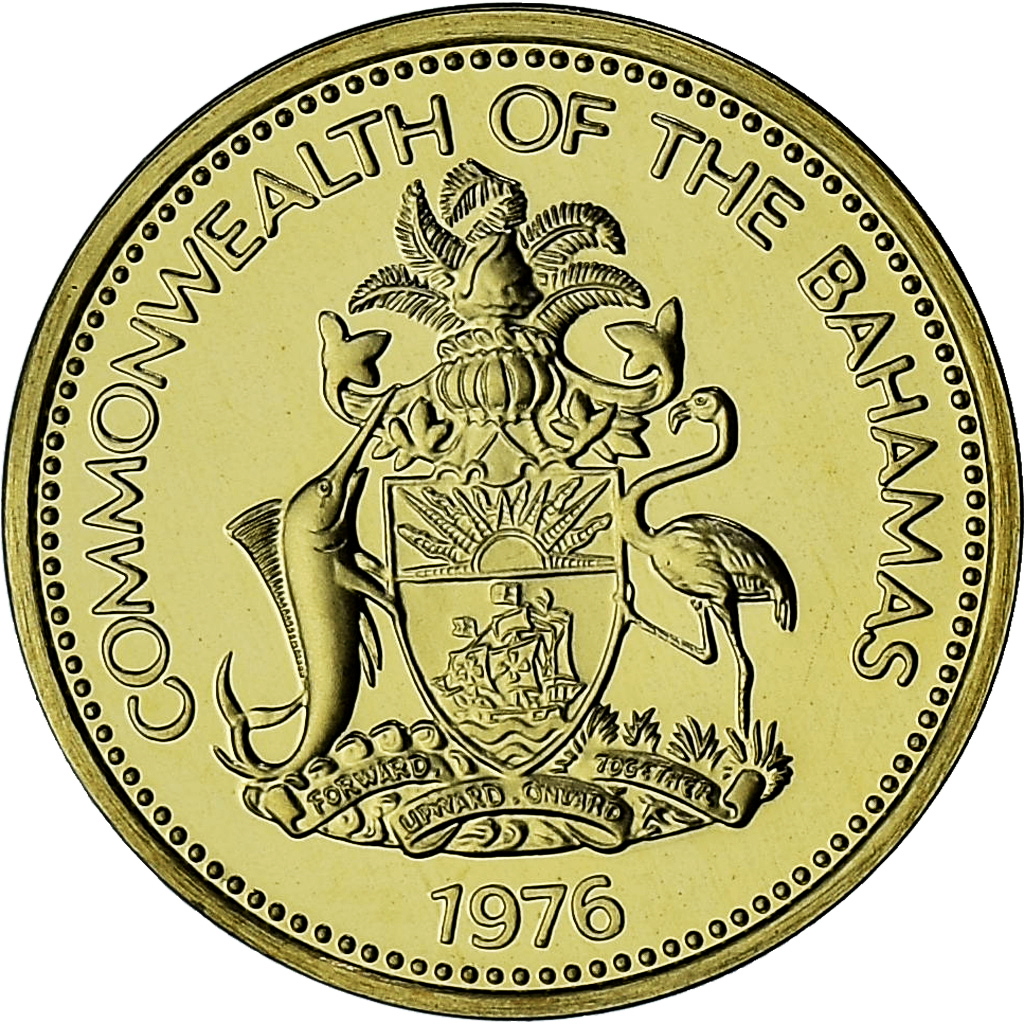 Bahamas, Elizabeth II, Cent, 1976, Proof, , Nickel-brass, KM:59