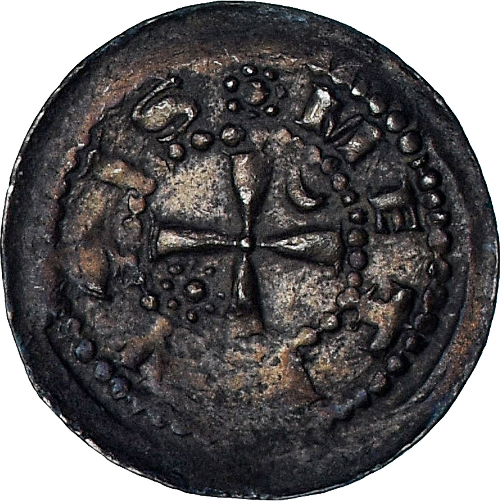 France, Évêché de Metz, Frederic de Pluvoise, Denier, Metz, Silver