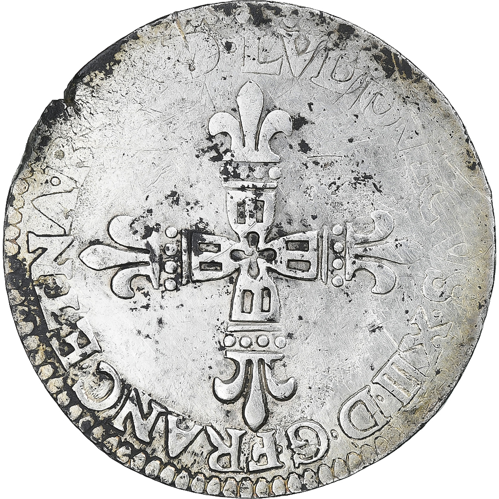 France, Louis XIII, 1/4 Ecu de Béarn, Uncertain date, Pau, , Silver
