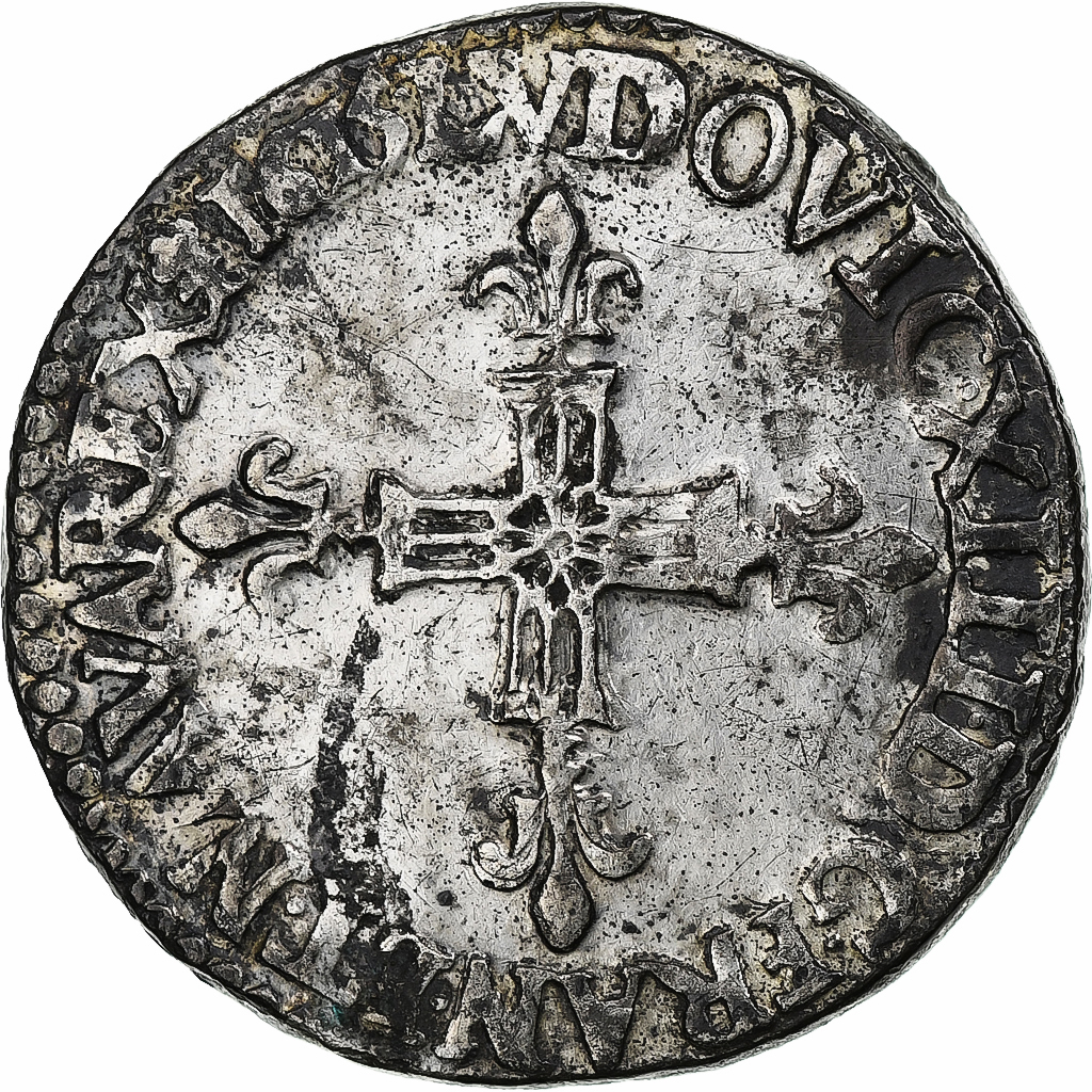 France, Louis XIII, 1/4 Ecu, 1615, Rouen, , Silver, Gadoury:27