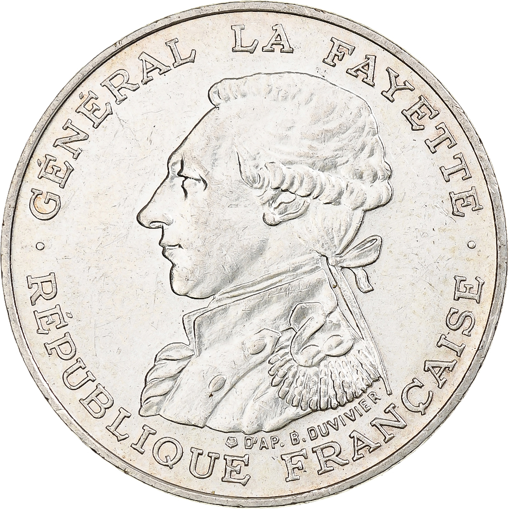 France, 100 Francs, Lafayette, 1987, Paris, Silver, , Gadoury:902, KM:962