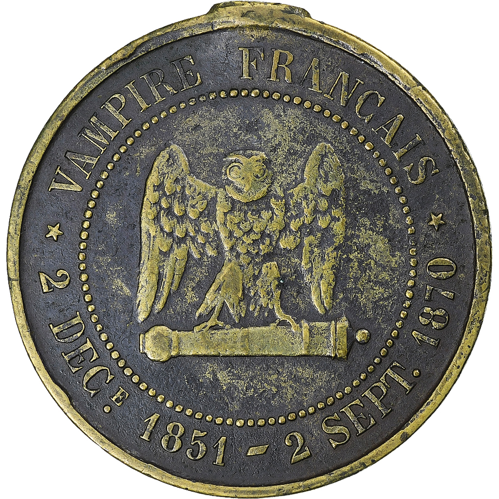 France, Monnaie satirique, Napoléon III, Satirique, Bataille de Sedan