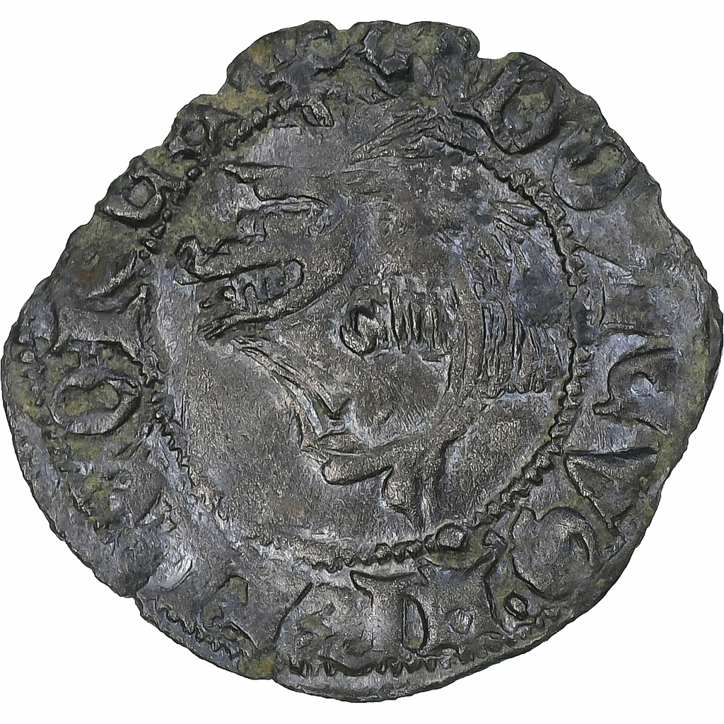 France, Louis XI, Liard au dauphin, 1467-1483, Limoges, Billon, EF
