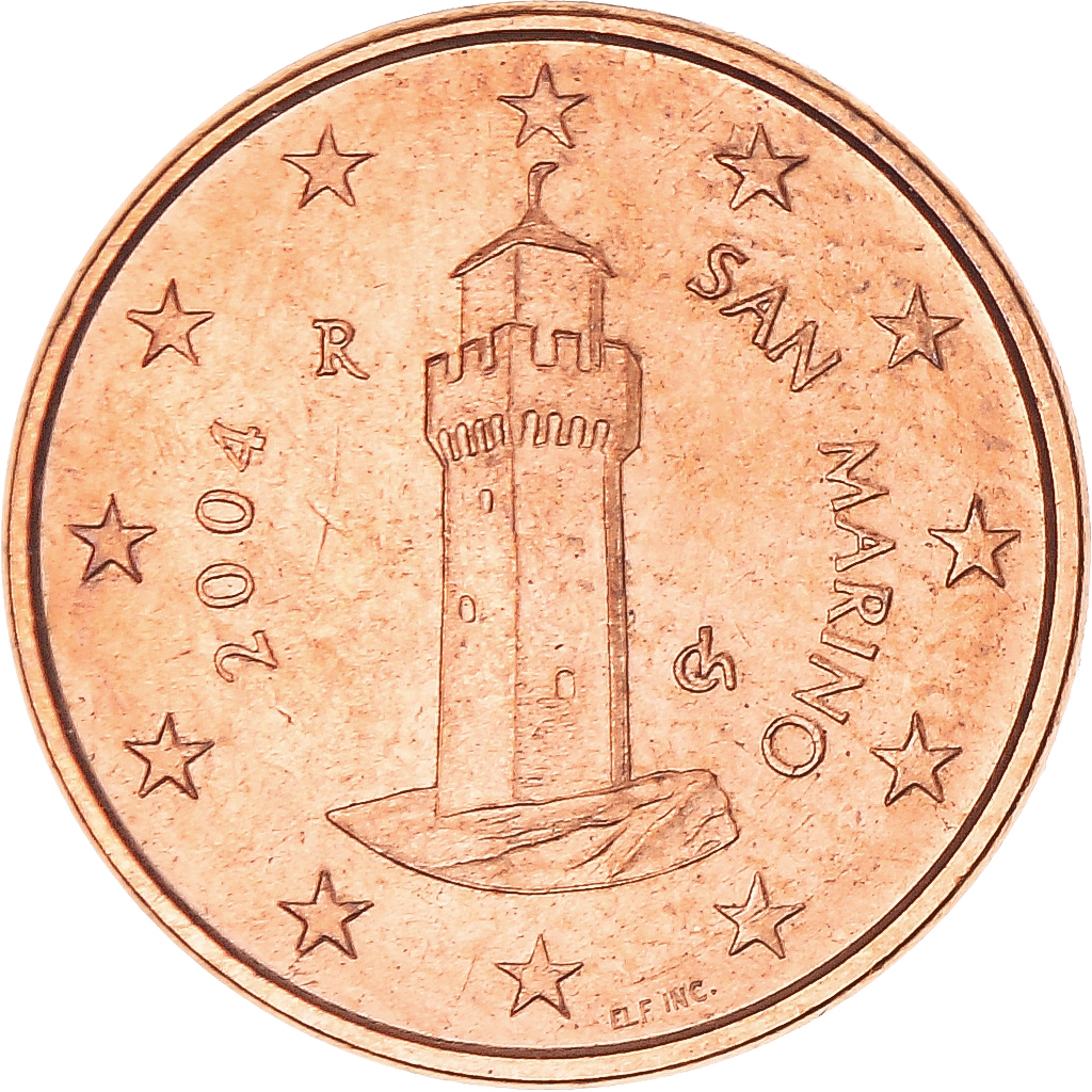 San Marino, Euro Cent, 2004, Rome, SS+, Copper Plated Steel, KM:440