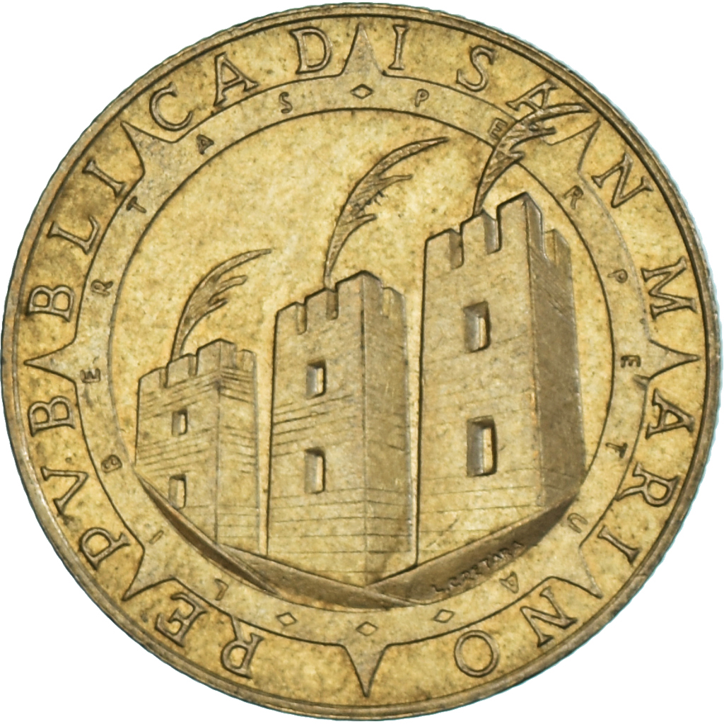 Coin, San Marino, 200 Lire, 1992, Rome, EF, Aluminum-Bronze, KM:285