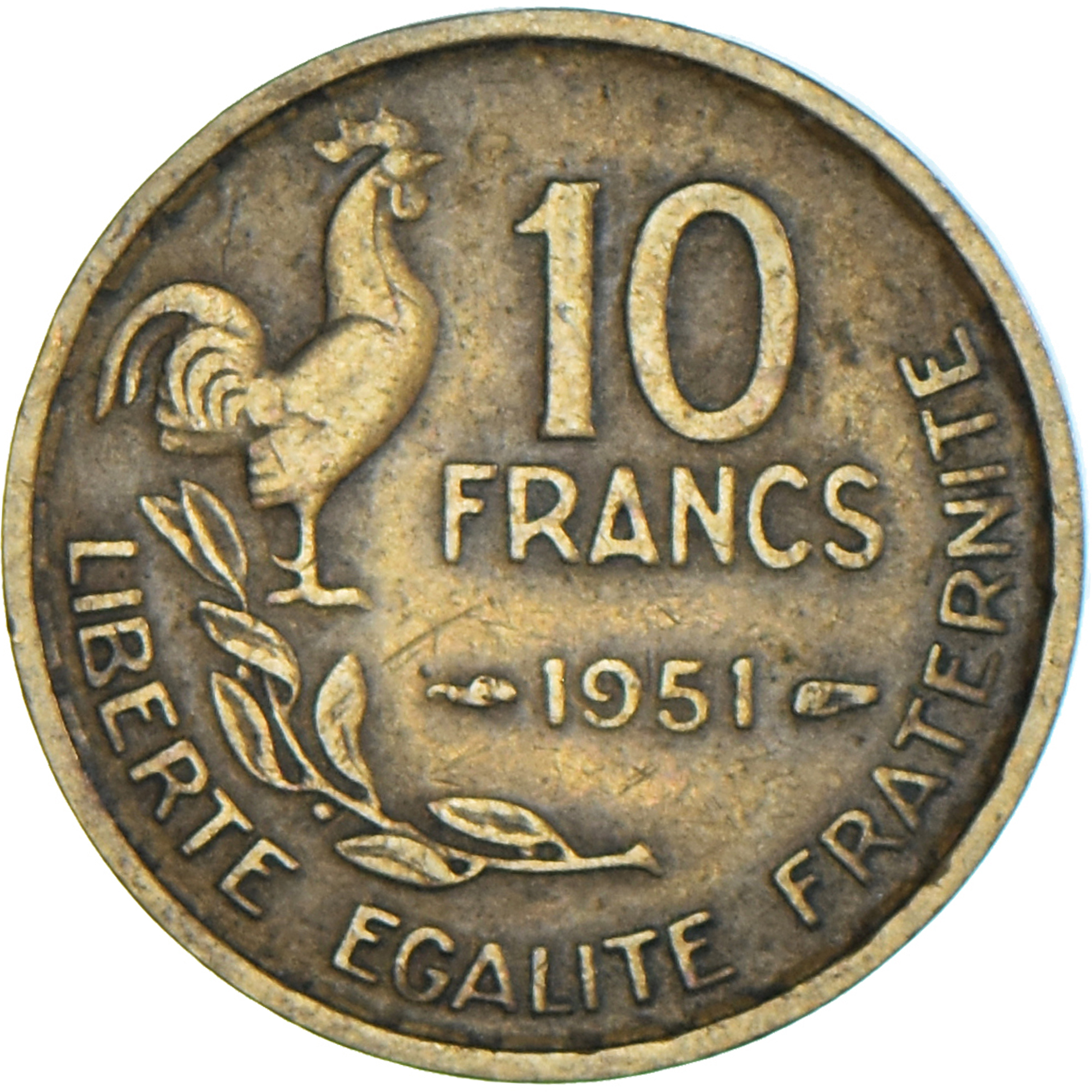 Coin, France, Guiraud, 10 Francs, 1951, Paris, , Aluminum-Bronze