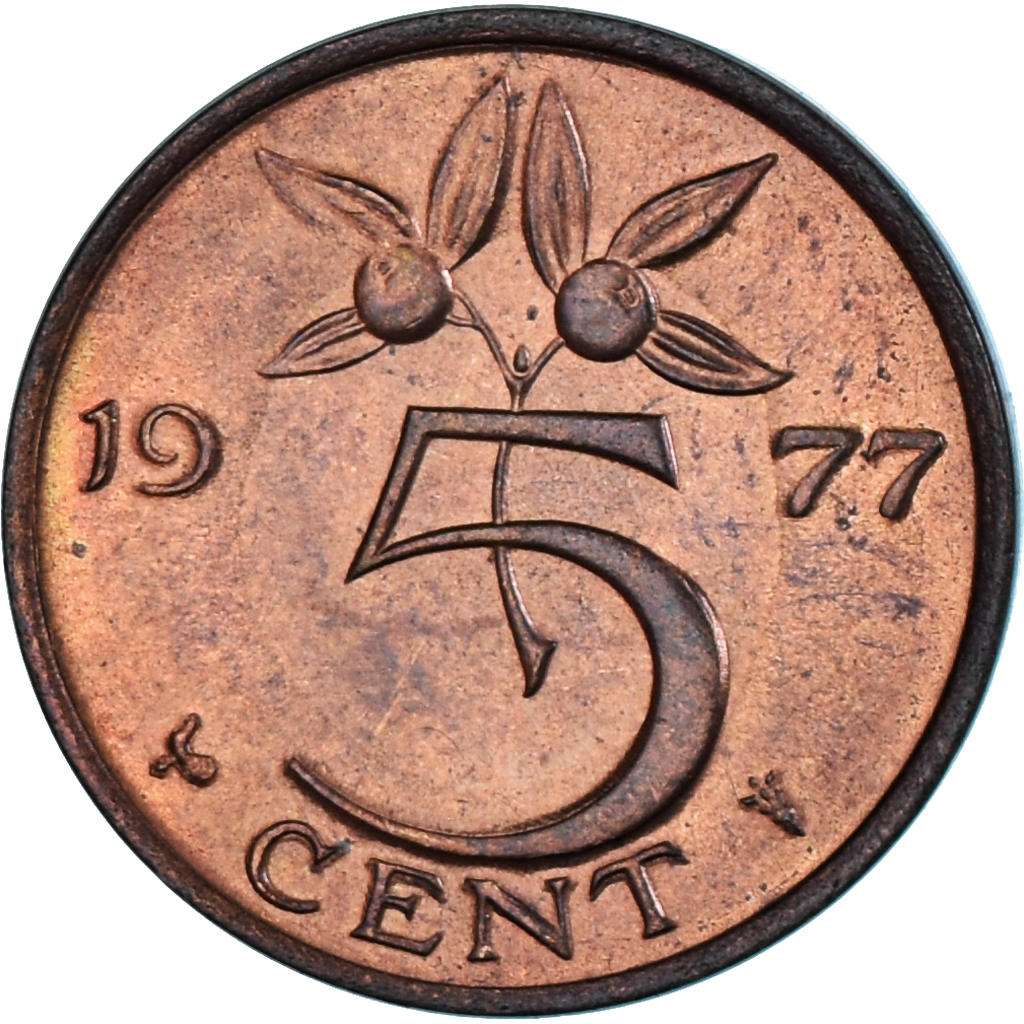 Coin, Netherlands, Juliana, 5 Cents, 1977, , Bronze, KM:181
