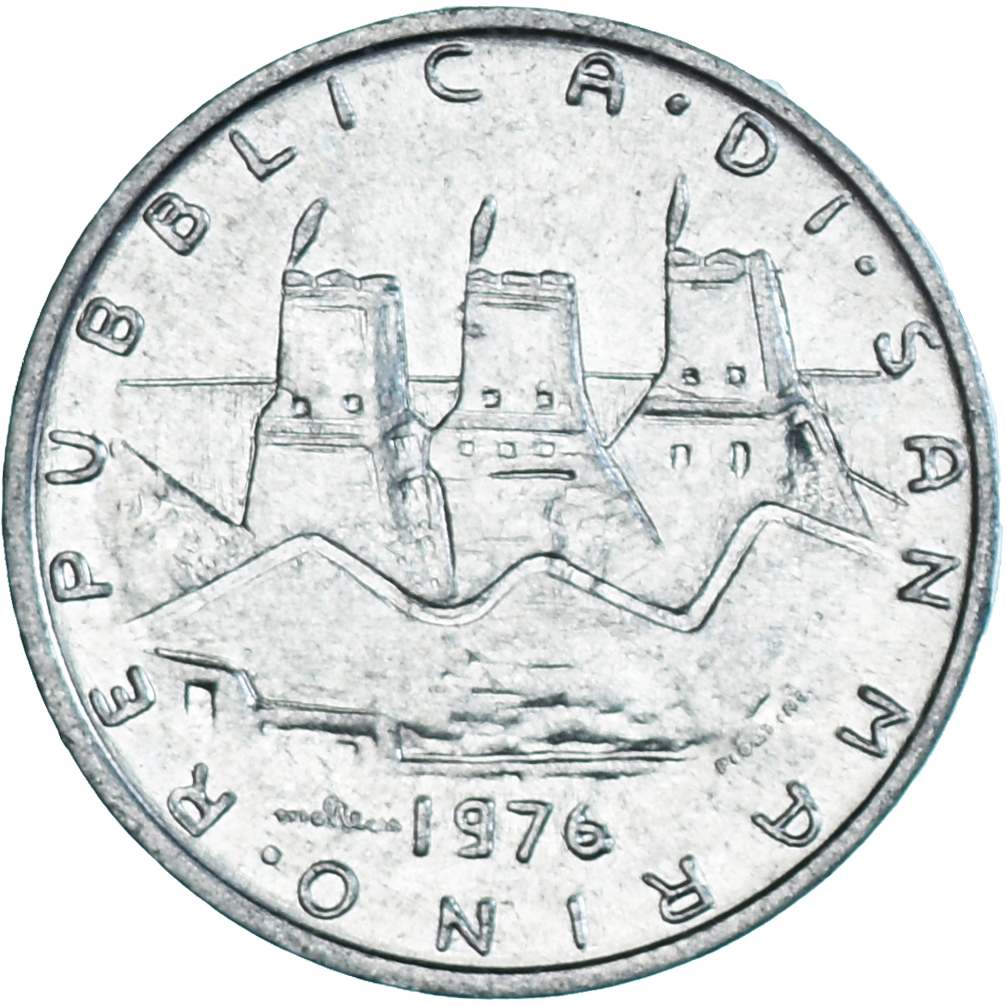 Coin, San Marino, 5 Lire, 1976, Rome, AU, Aluminum, KM:53
