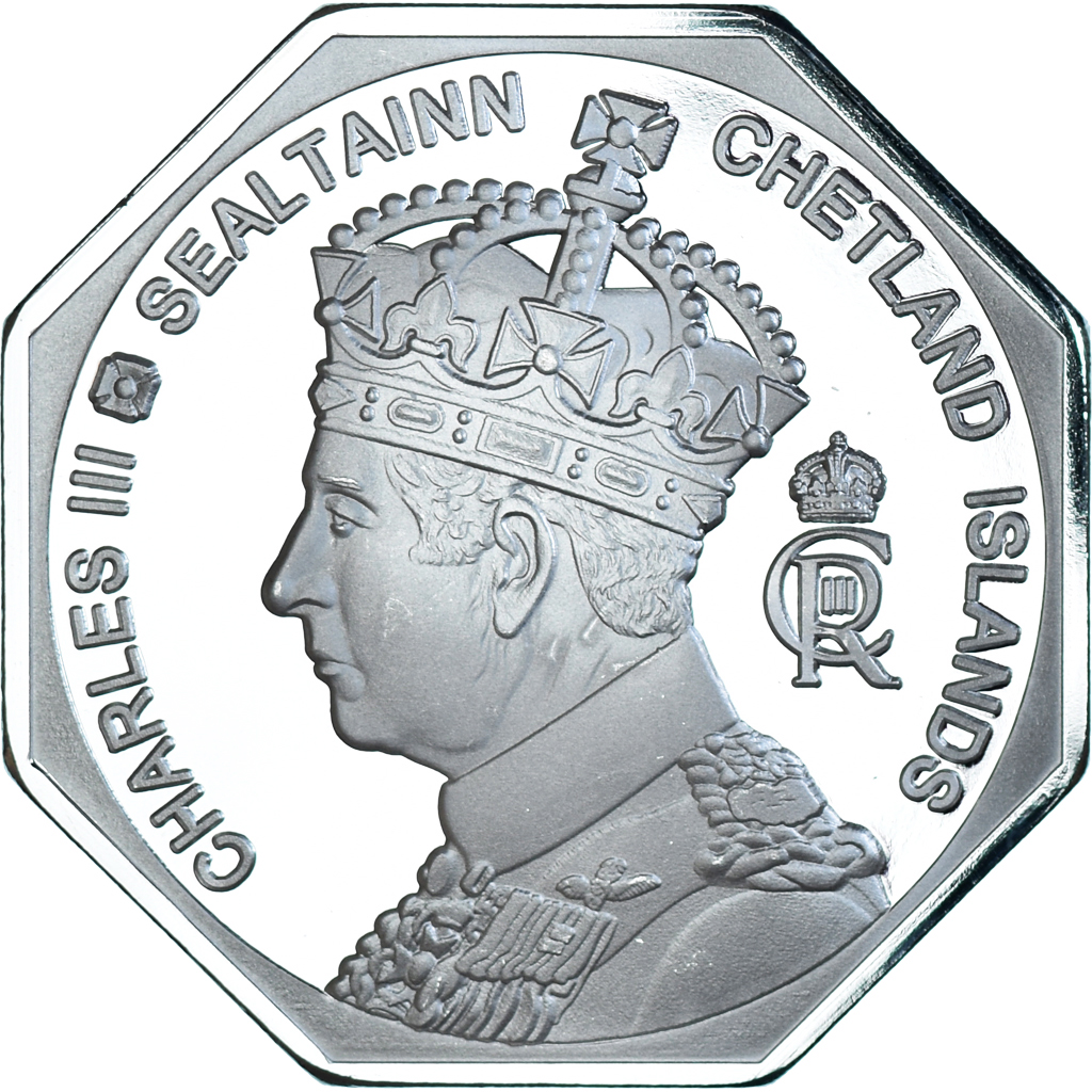 Coin, United Kingdom, Crown, 2022, CHETLAND ISLANDS.BE. Sealtainn, 
