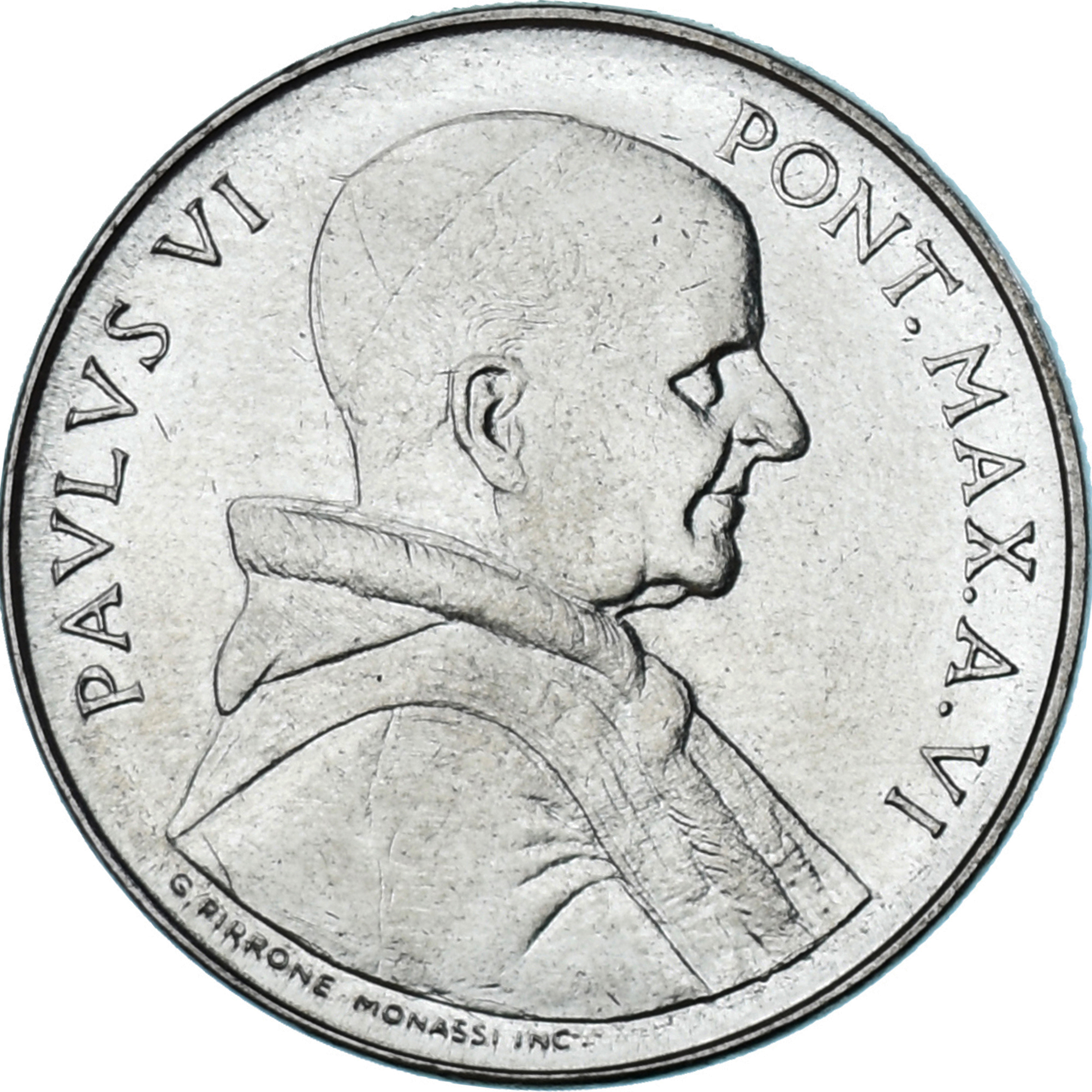 Coin, VATICAN CITY, Paul VI, 50 Lire, 1968, Roma, , Stainless Steel