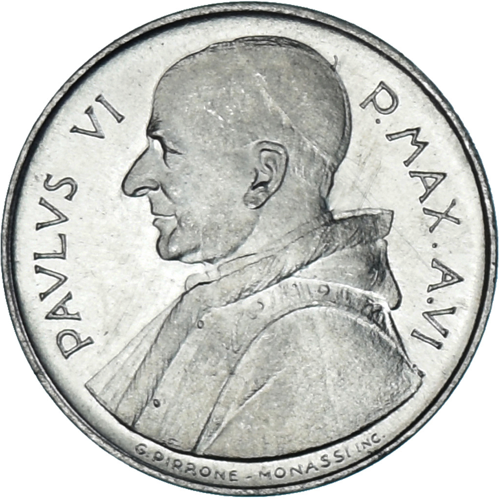 Coin, VATICAN CITY, Paul VI, Lira, 1968, Roma, , Aluminum, KM:100