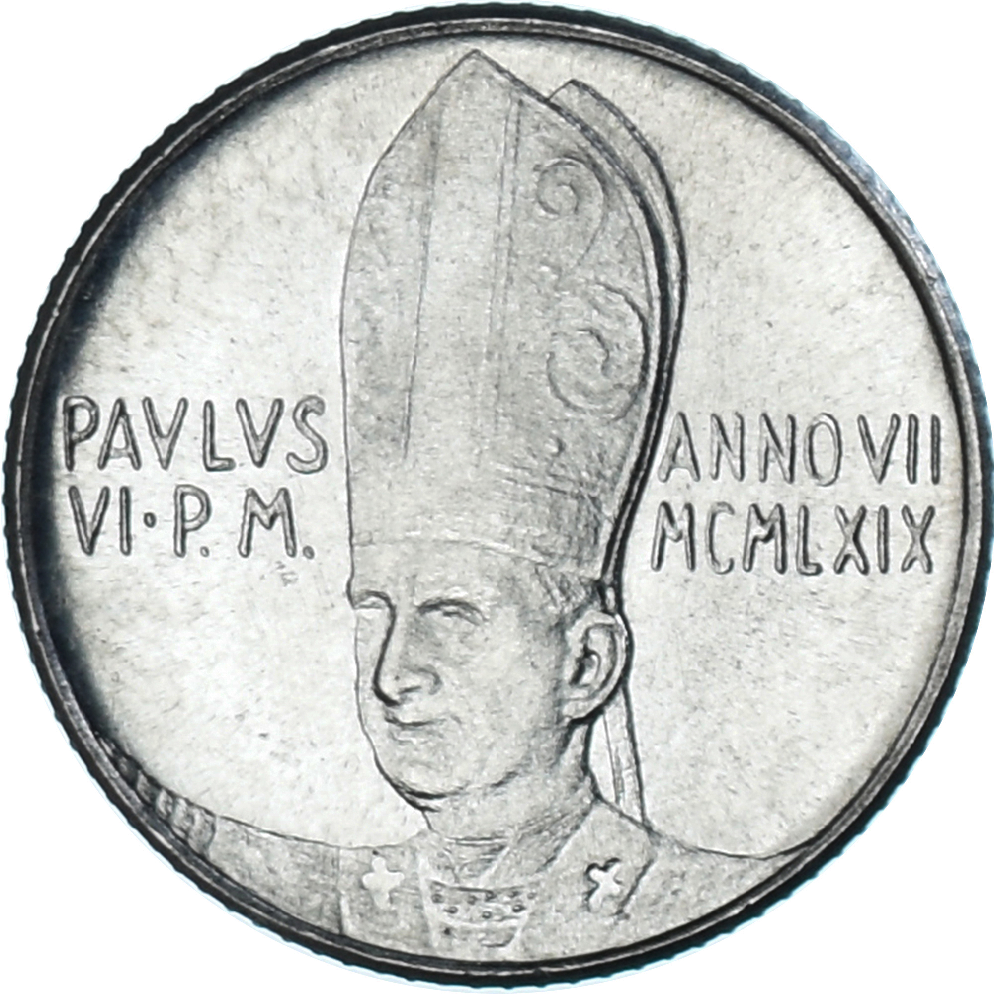 Coin, VATICAN CITY, Paul VI, 2 Lire, 1969, , Aluminum, KM:109