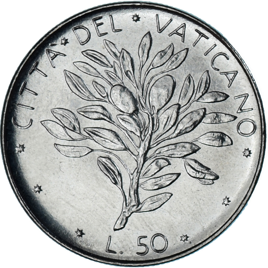 Coin, VATICAN CITY, Paul VI, 50 Lire, 1973, , Stainless Steel, KM:121