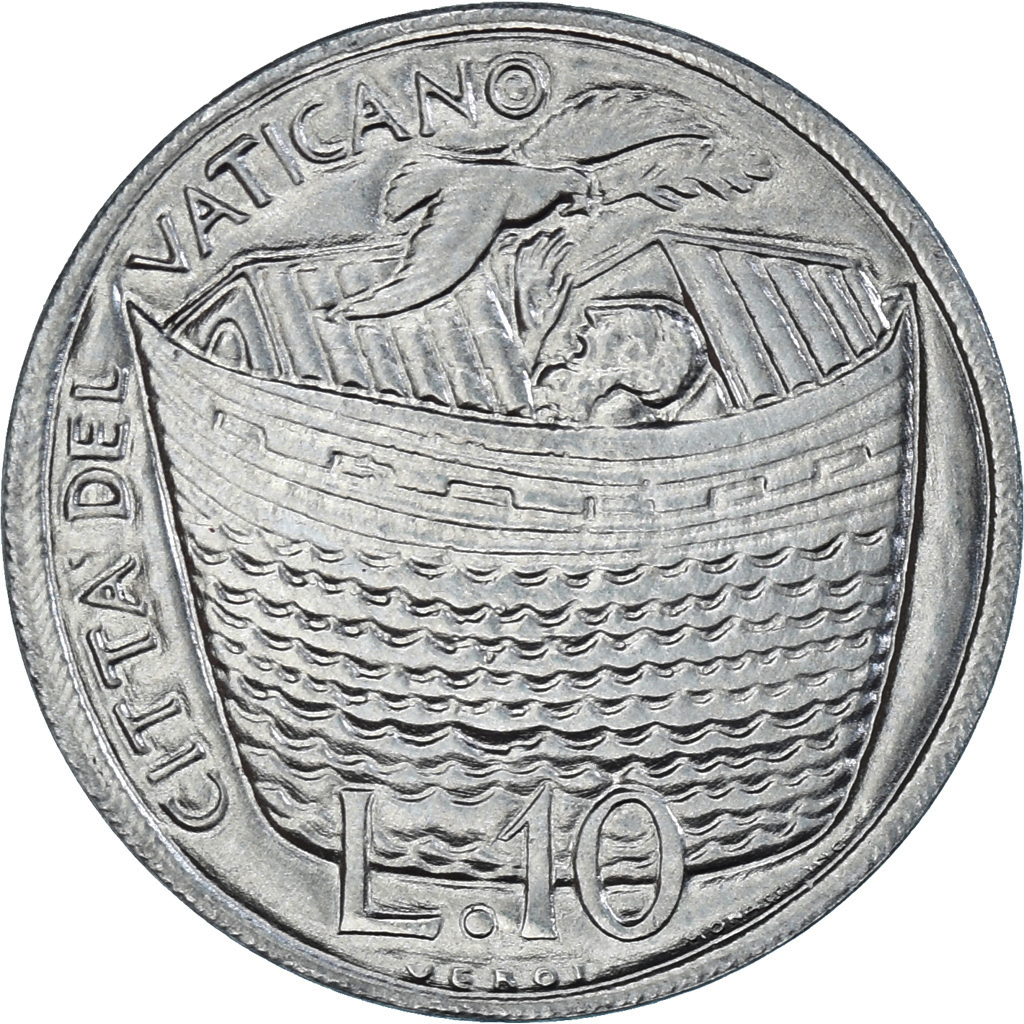 Coin, VATICAN CITY, Paul VI, 10 Lire, 1975, , Aluminum, KM:127