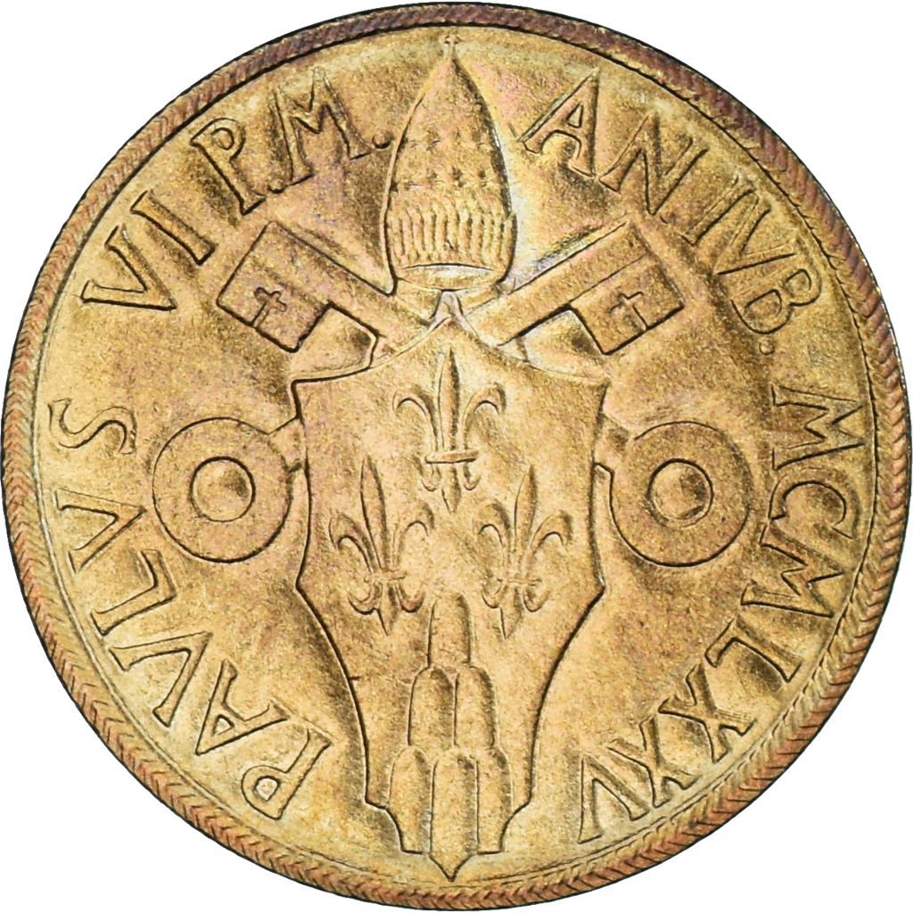 Coin, VATICAN CITY, Paul VI, 20 Lire, 1975, , Aluminum-Bronze, KM:128