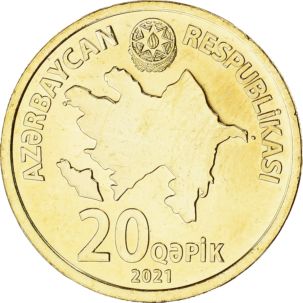 Coin, Azerbaijan, 20 Qapik, 2021, , laiton, KM:90