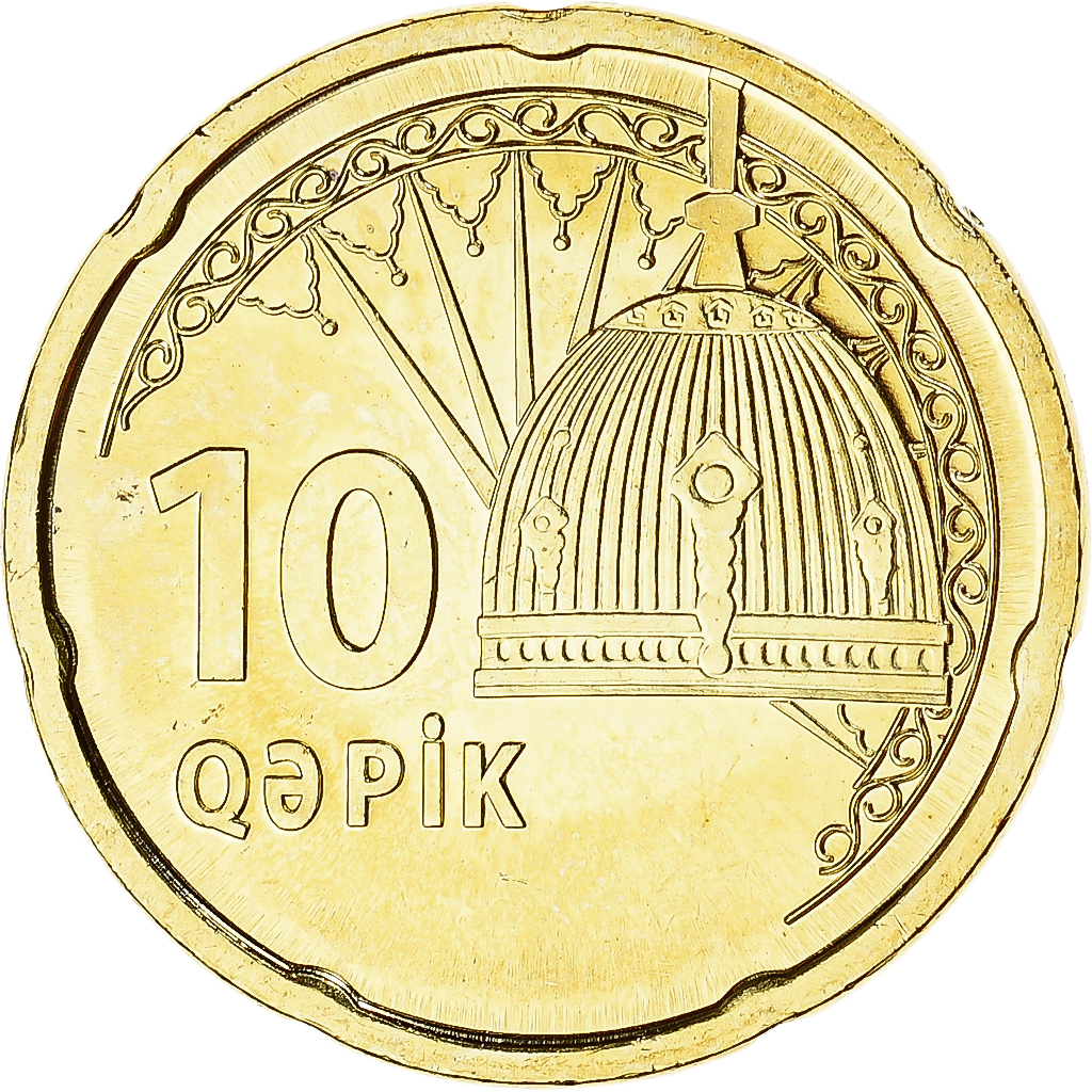 Coin, Azerbaijan, 10 Qapik, 2021, , Acier plaqué laiton